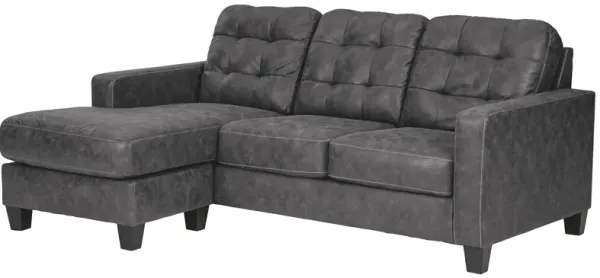Venaldi - Gunmetal - Sofa Chaise Queen Sleeper