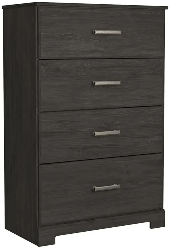 Belachime - Charcoal - Four Drawer Chest