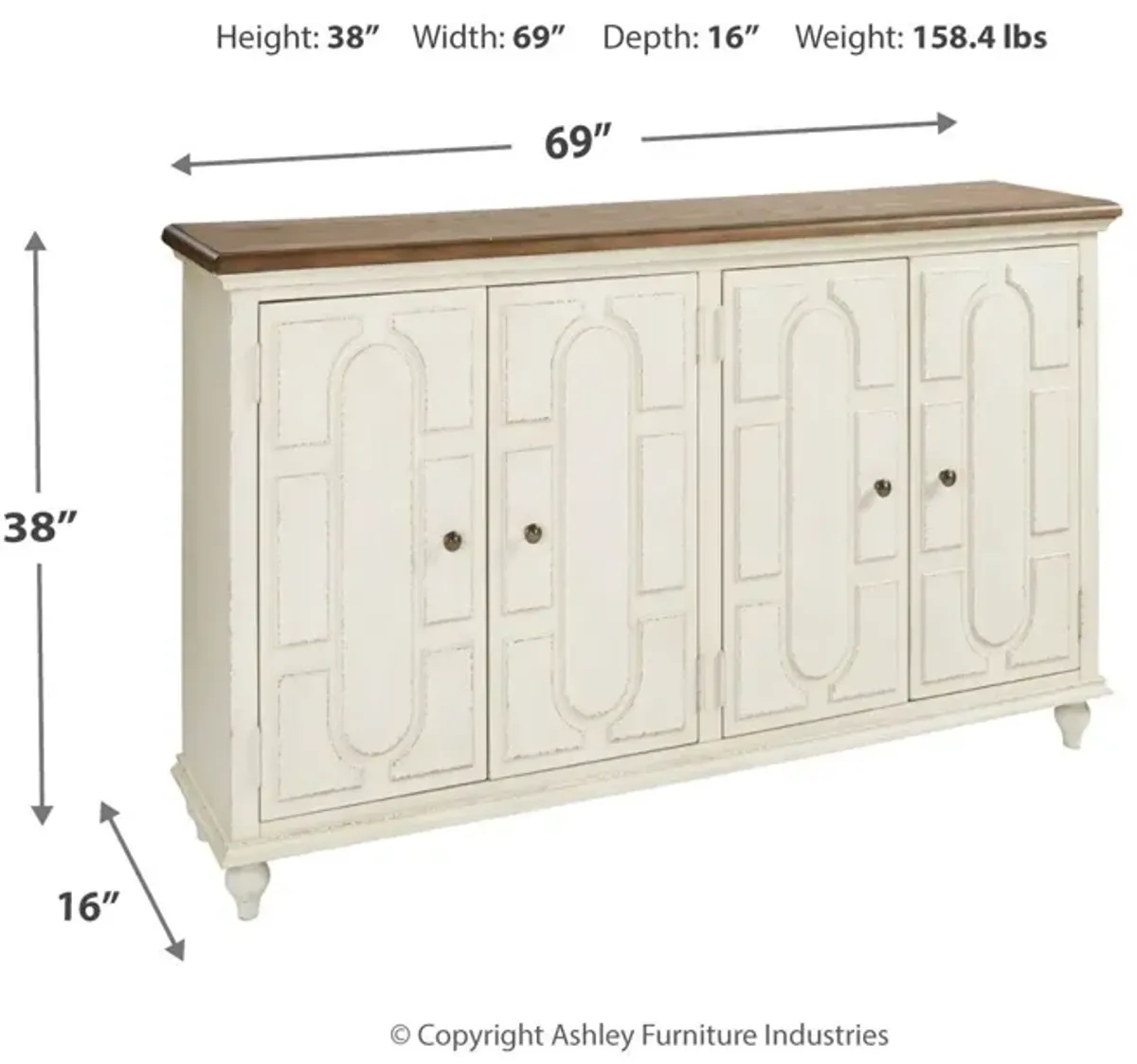 Roranville - Antique White - Accent Cabinet