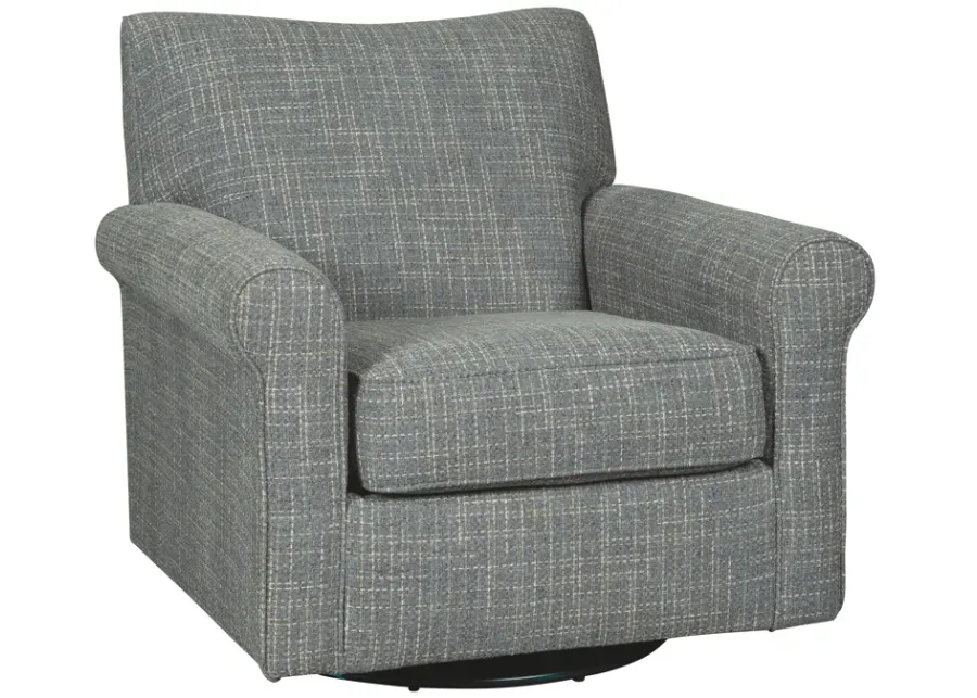 Renley - Ash - Swivel Glider Accent Chair