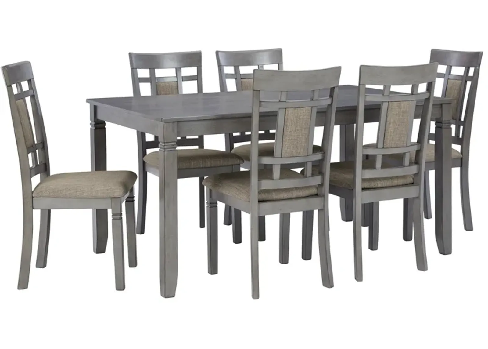 Jayemyer - Charcoal Gray - Rect Drm Table Set (Set of 7)