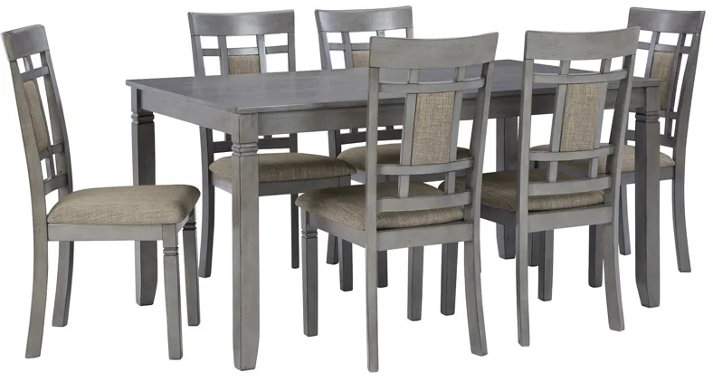 Jayemyer - Charcoal Gray - Rect Drm Table Set (Set of 7)