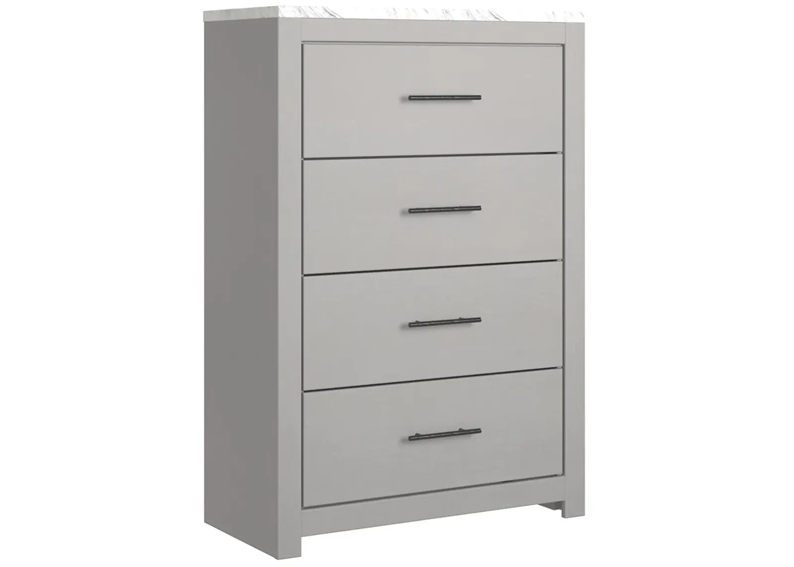 Cottonburg - Light Gray / White - Four Drawer Chest