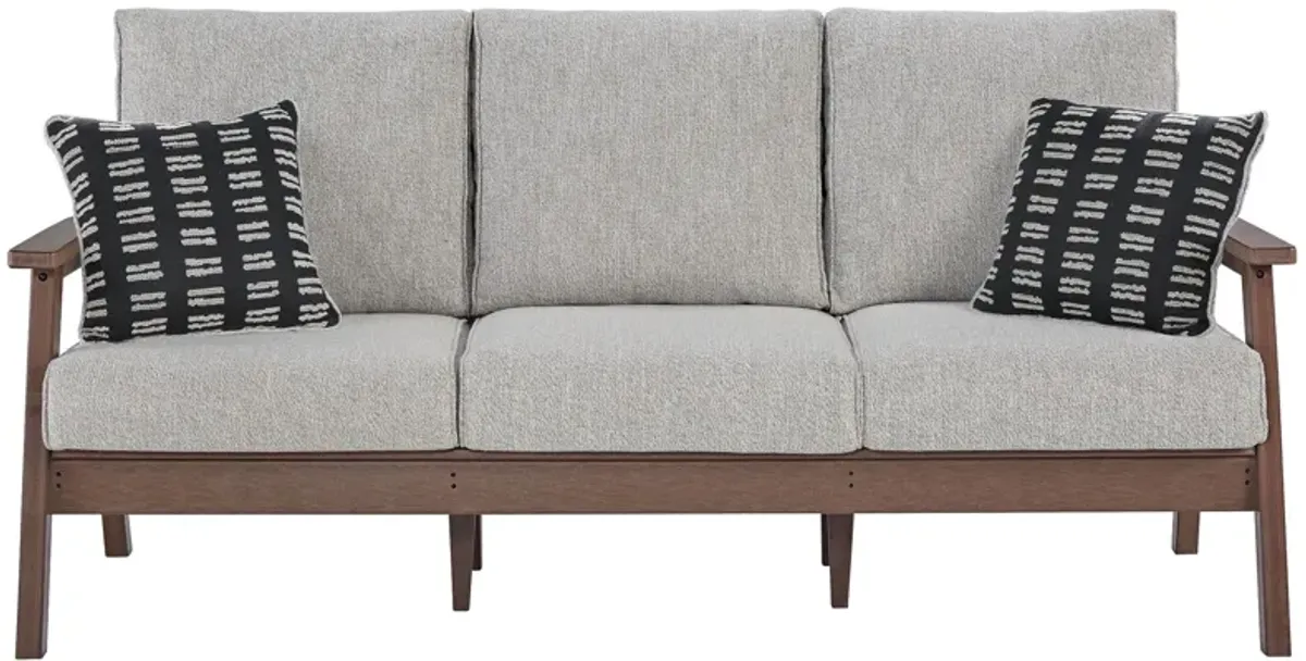 Emmeline - Brown / Beige - Sofa With Cushion