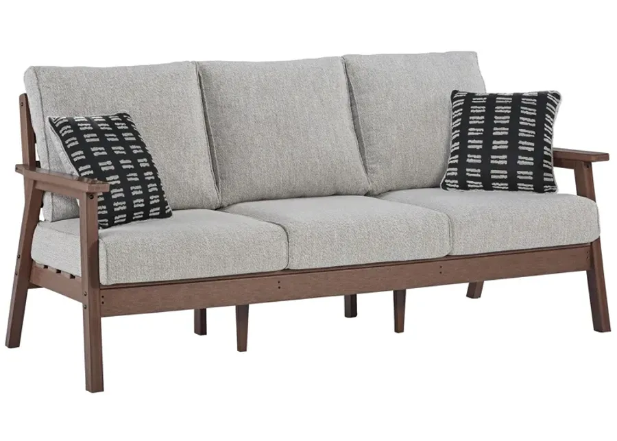 Emmeline - Brown / Beige - Sofa With Cushion