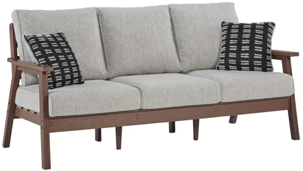 Emmeline - Brown / Beige - Sofa with Cushion