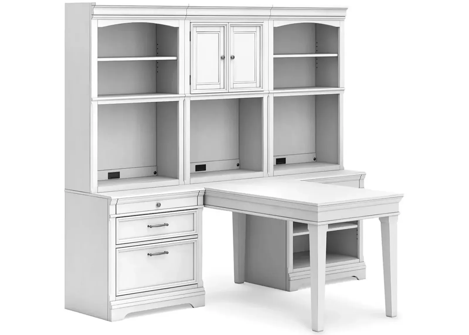 Kanwyn - Whitewash - Bookcase Hutch