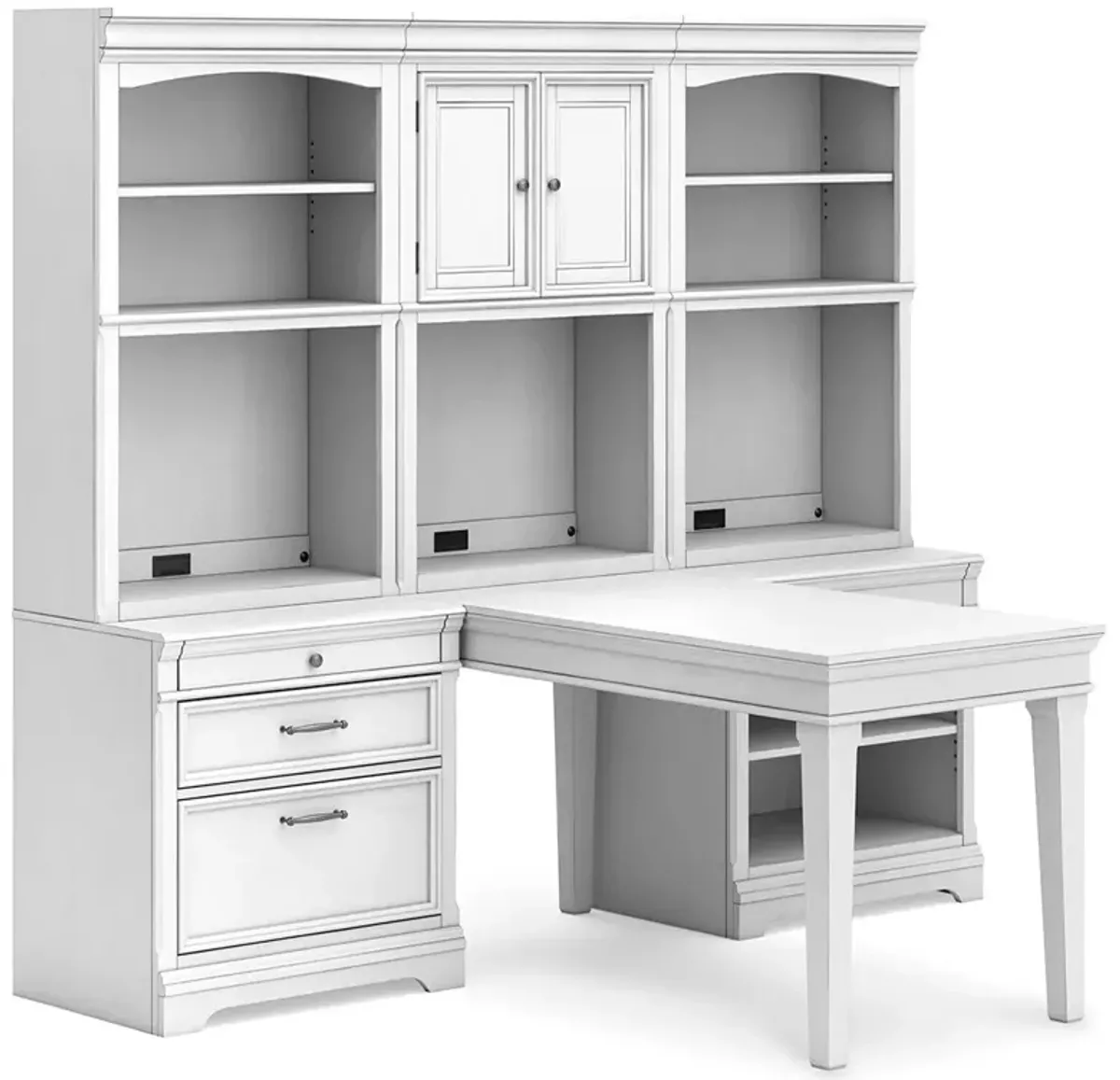 Kanwyn - Whitewash - Bookcase Hutch