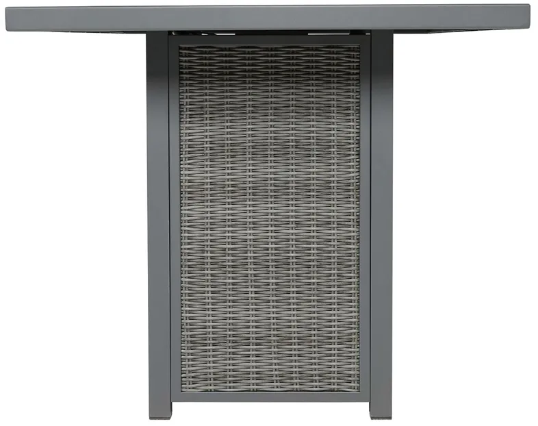 Palazzo - Gray - Rect Bar Table W/Fire Pit