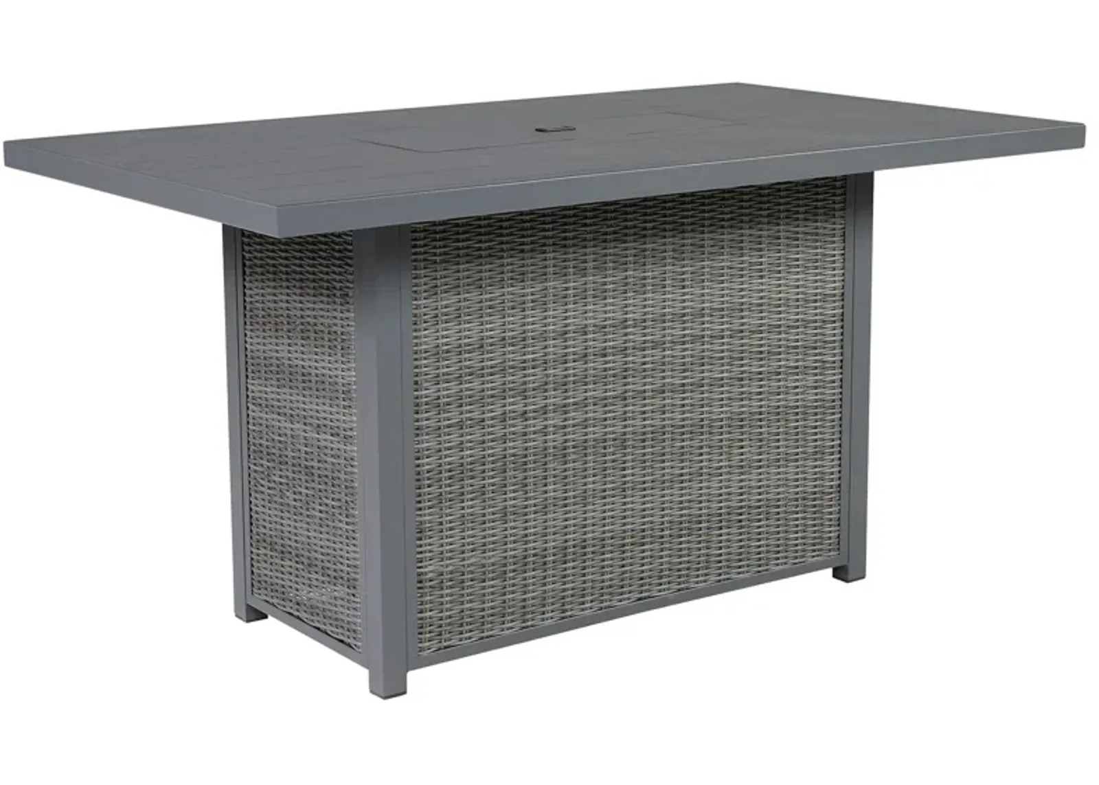 Palazzo - Gray - Rect Bar Table W/Fire Pit