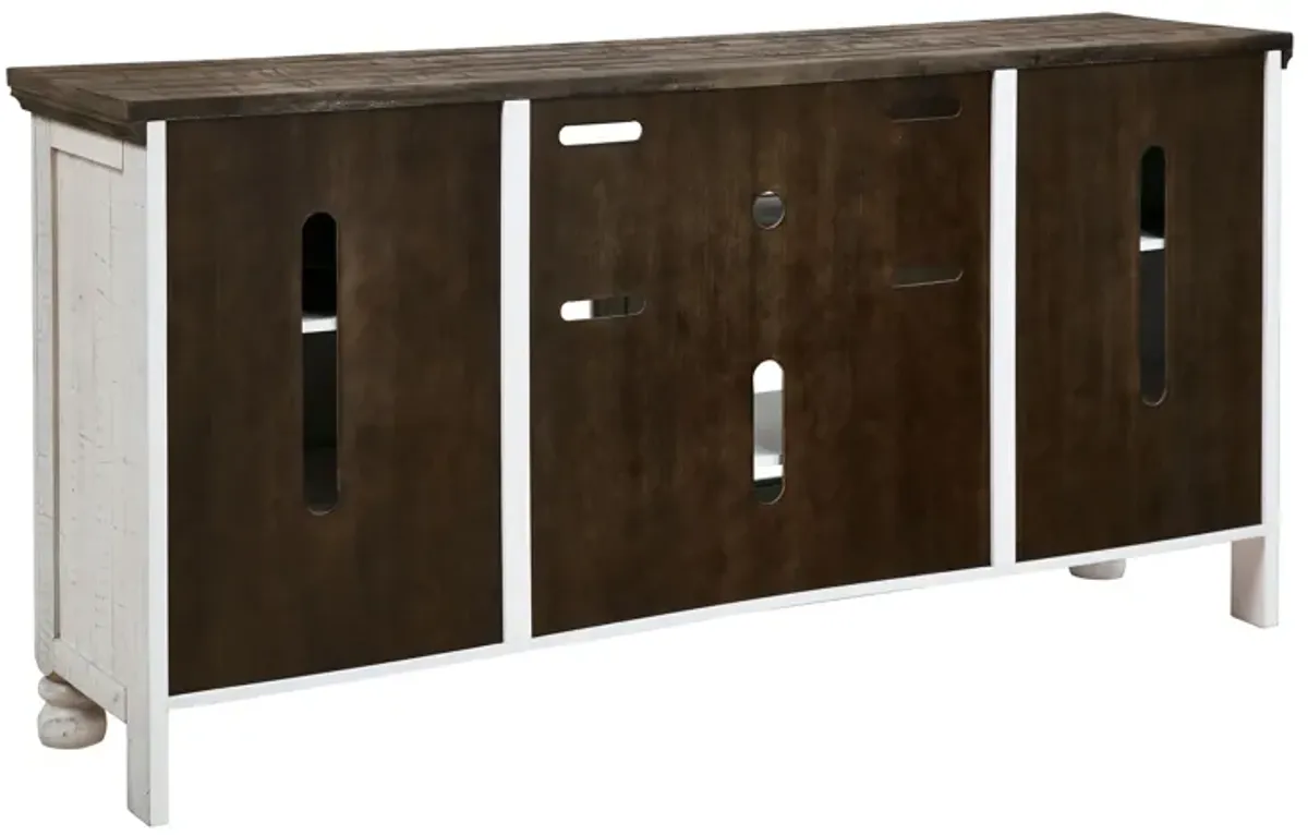 Havalance - Brown / Beige - Extra Large TV Stand - 4 Doors