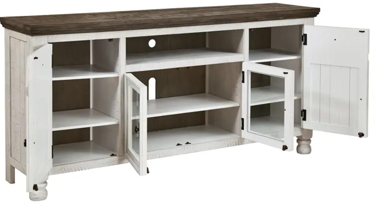 Havalance - Brown / Beige - Extra Large TV Stand - 4 Doors