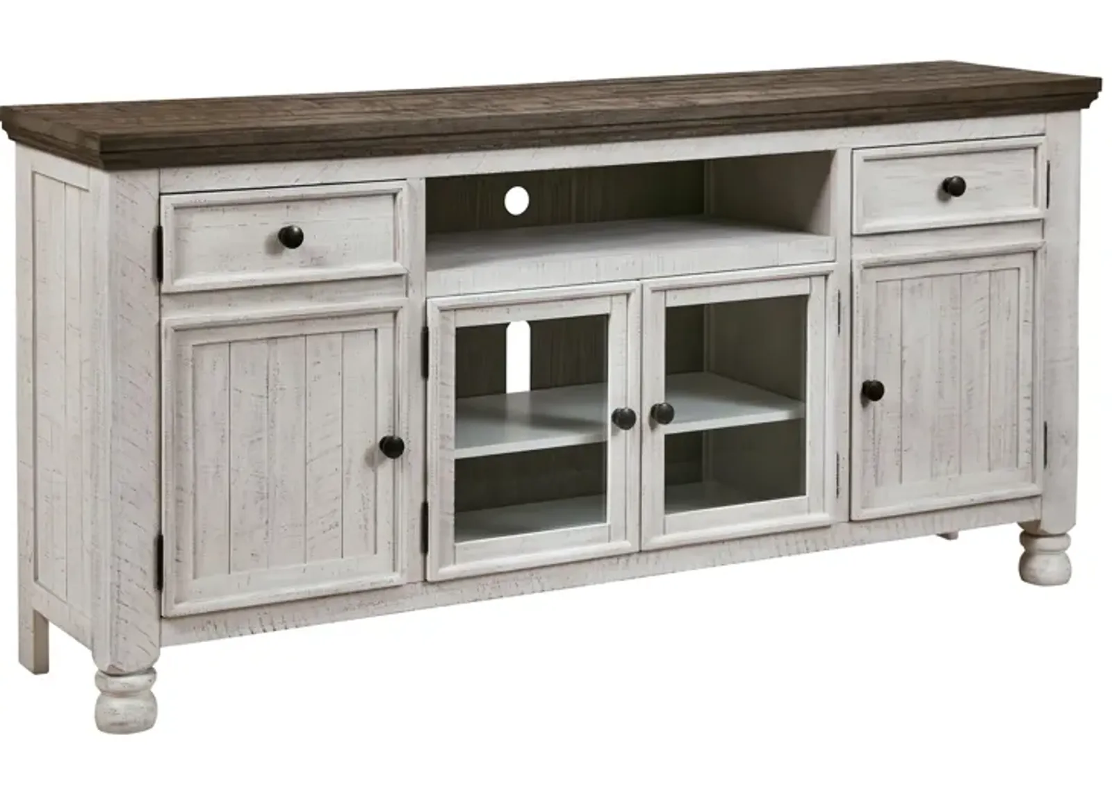 Havalance - Brown / Beige - Extra Large TV Stand - 4 Doors