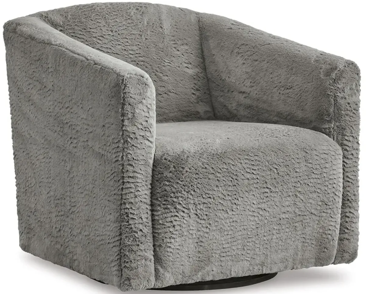 Bramner - Charcoal - Swivel Accent Chair