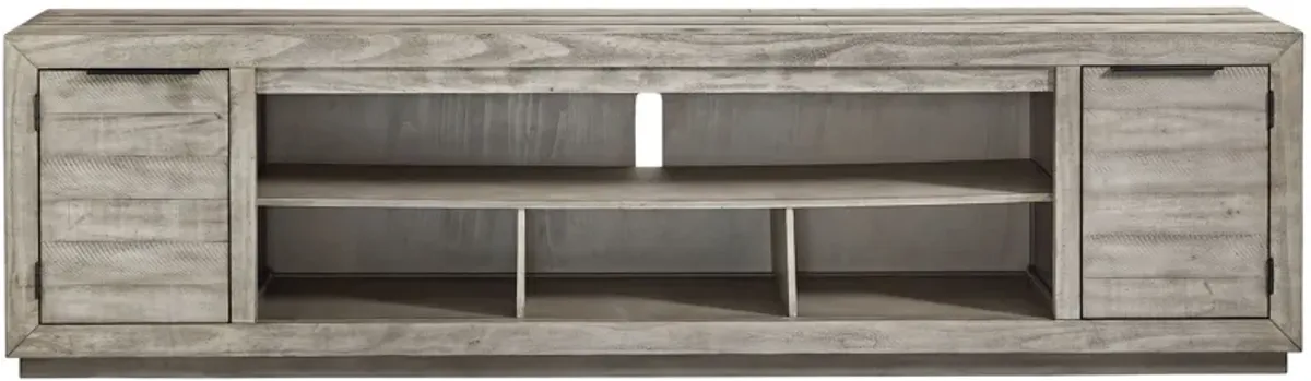 Naydell - Gray - XL TV Stand w/Fireplace Option