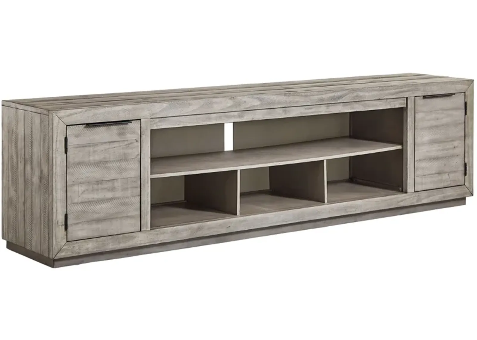 Naydell - Gray - Xl TV Stand W/Fireplace Option