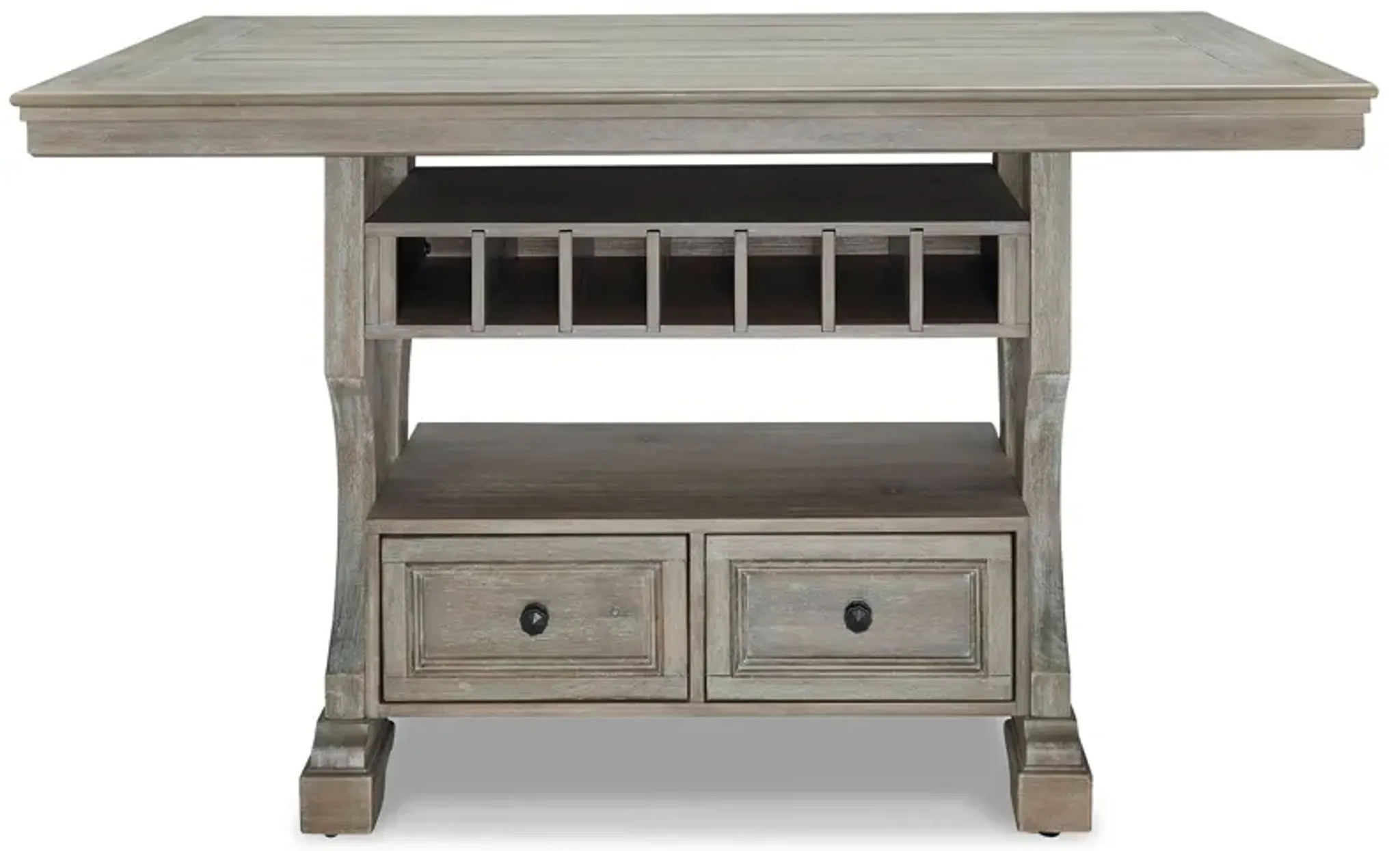 Moreshire Bisque Rectangular Dining Room Counter Table Bel Furniture ...