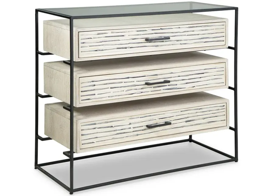 Crewridge - Black / Cream - Accent Cabinet