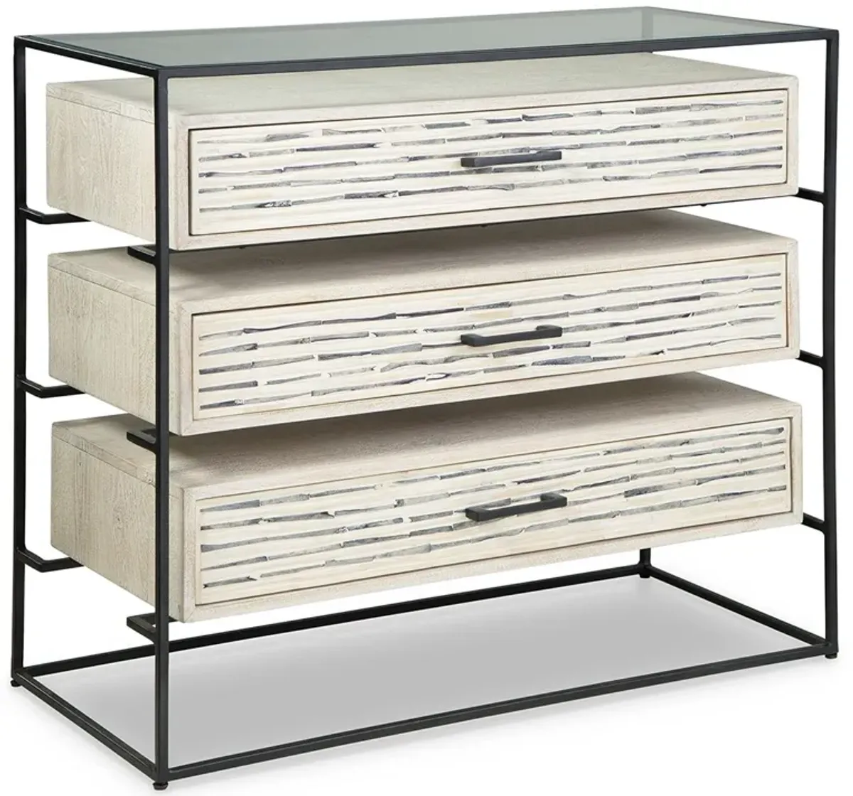 Crewridge - Black / Cream - Accent Cabinet