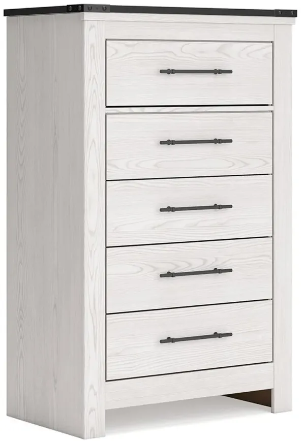 Schoenberg - White - Five Drawer Chest
