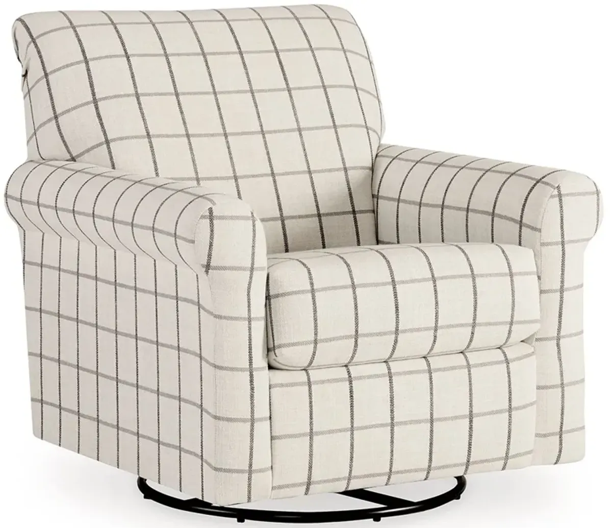 Davinca - Charcoal - Swivel Glider Accent Chair