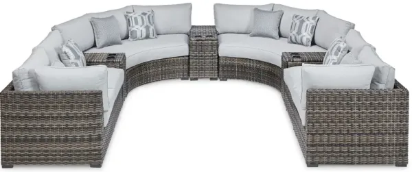 Harbor Court - Gray - 9-Piece Outdoor Sectional