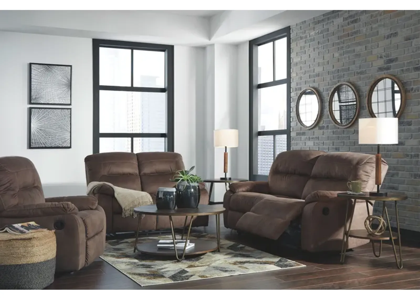 Bolzano - Coffee - 3 Pc. - Reclining Sofa, Loveseat, Rocker Recliner