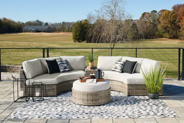 Calworth - Beige - Sectional Lounge