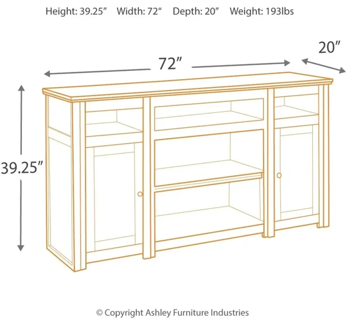 Harpan - Reddish Brown - 2 Pc. - 72" TV Stand With Electric Infrared Fireplace Insert