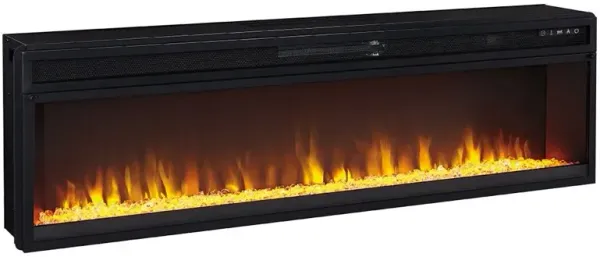 Naydell - 92" TV Stand with Wide Fireplace Insert - Gray
