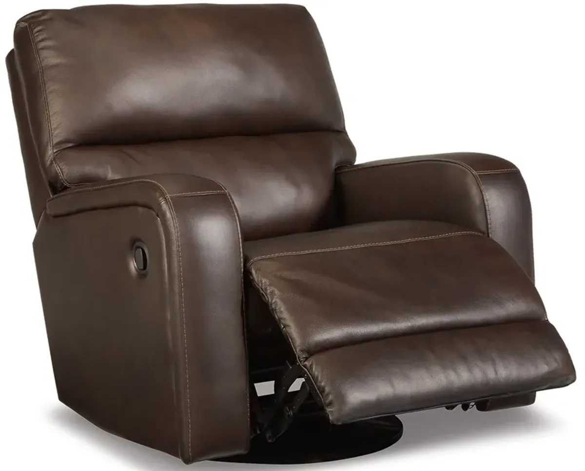 Emberla - Coffee - Swivel Glider Recliner