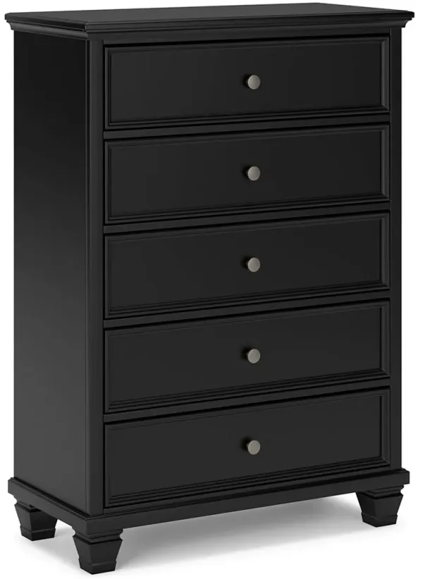 Lanolee - Five Drawer Chest - Black