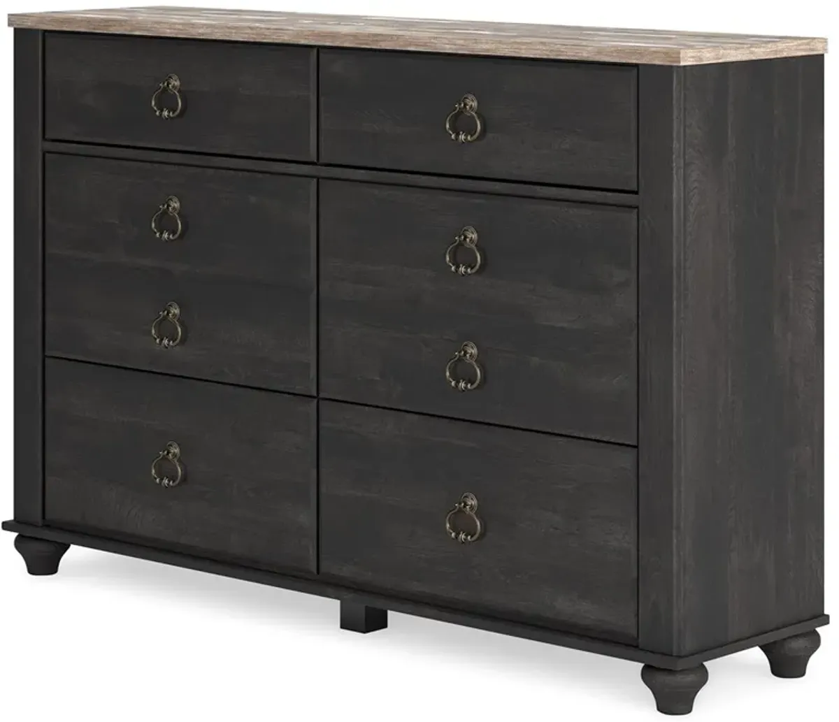 Nanforth - Two-tone - Six Drawer Dresser