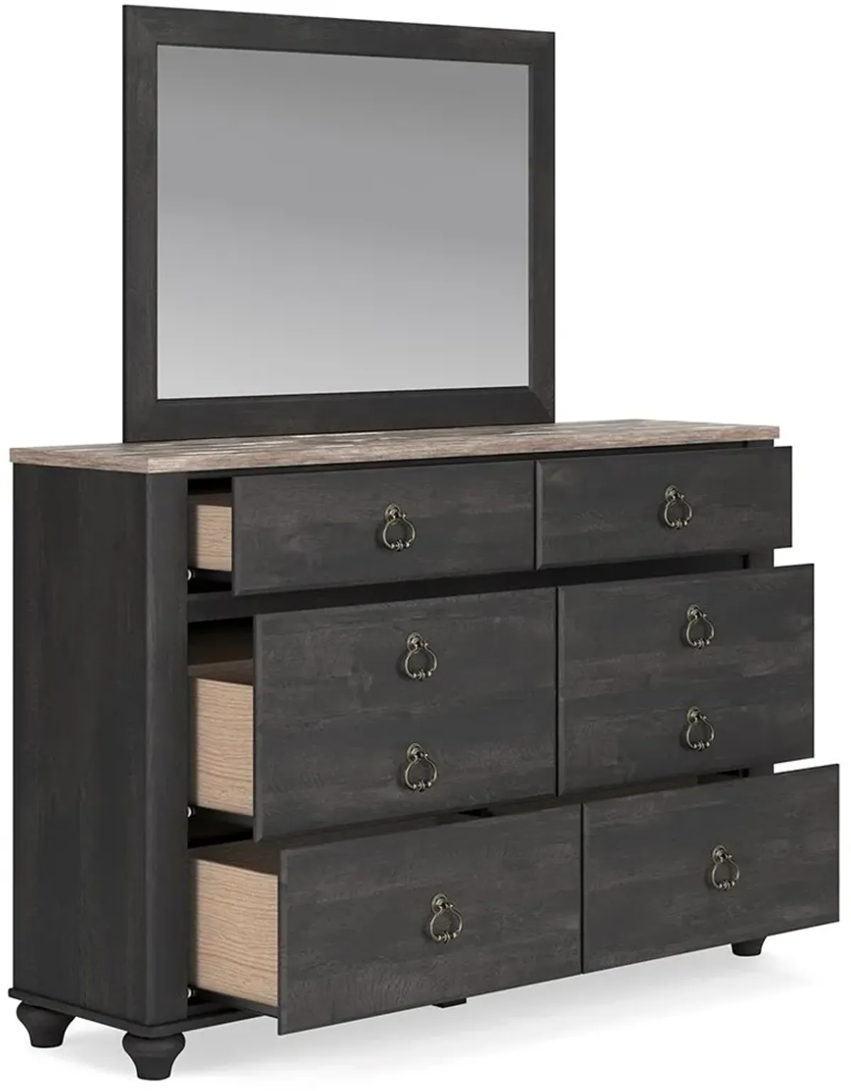 Nanforth - Two-tone - Dresser And Mirror