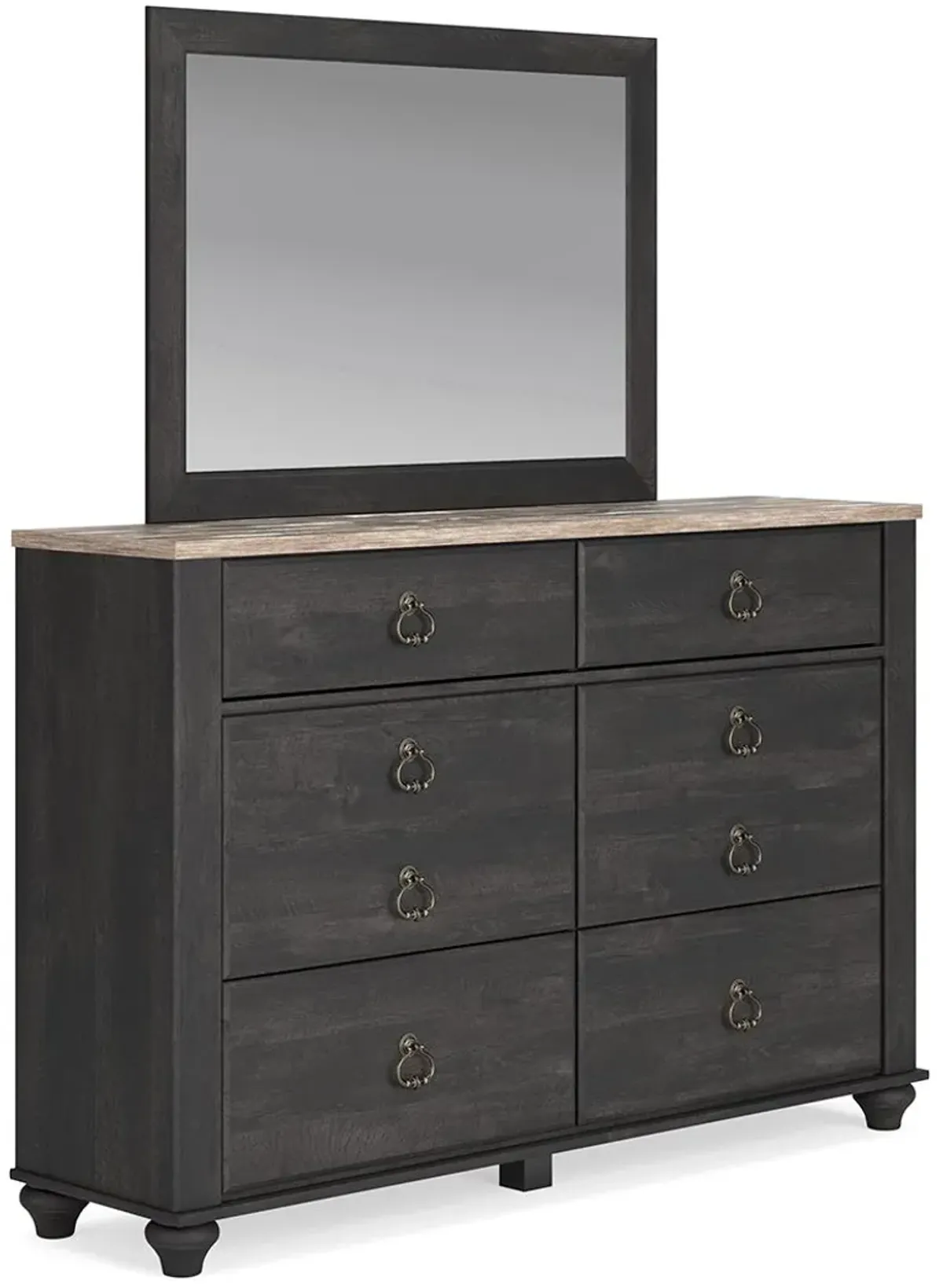 Nanforth - Two-tone - Dresser And Mirror