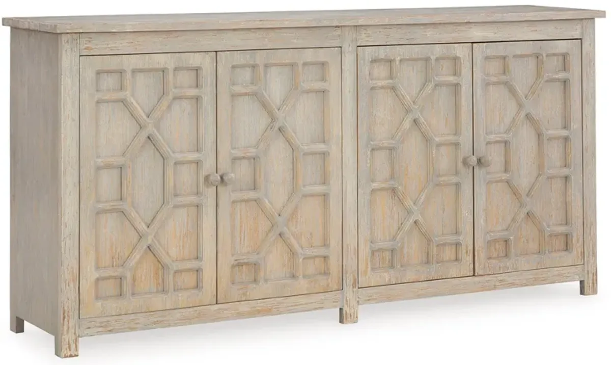 Caitrich - Distressed Blue - Accent Cabinet