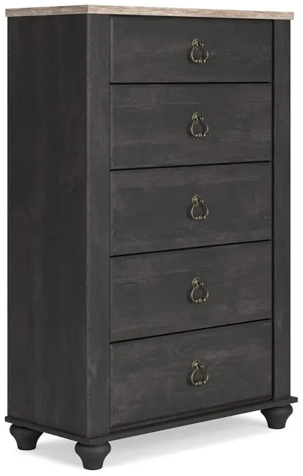 Nanforth - Two-tone - Five Drawer Chest