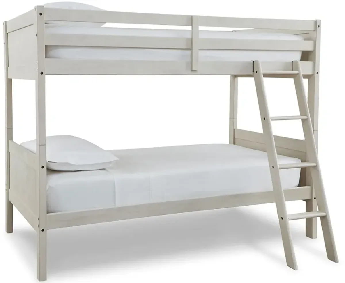 Robbinsdale - Antique White - Twin/twin Bunk Bed W/Ladder