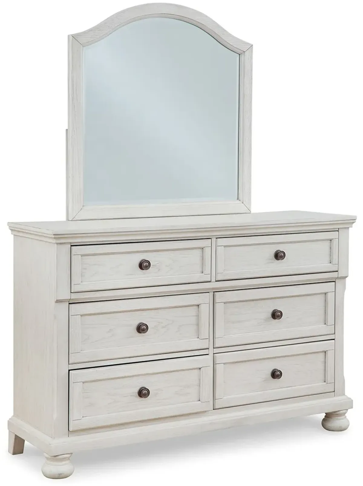 Robbinsdale - Antique White - Dresser, Mirror - Youth