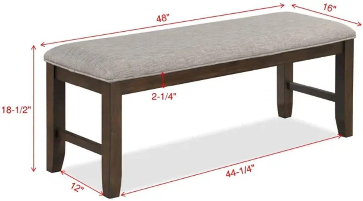 Tarin - Bench - Gray & Brown