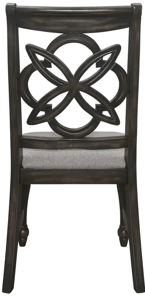 Hilara - Side Chair (Set of 2) - Gray / Charcoal