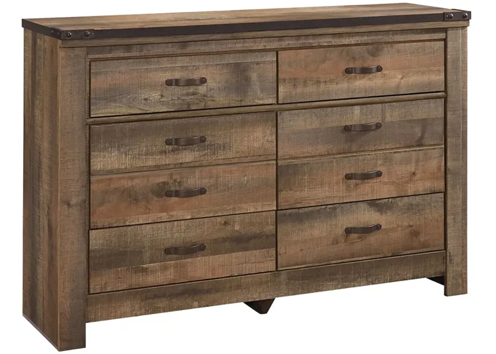 Trinell - Brown Dark - Six Drawer Dresser - 61.34" X 15.98" X 42.99"