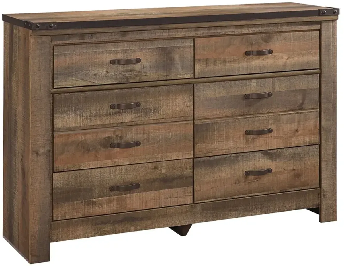 Trinell - Brown Dark - Six Drawer Dresser - 61.34" X 15.98" X 42.99"