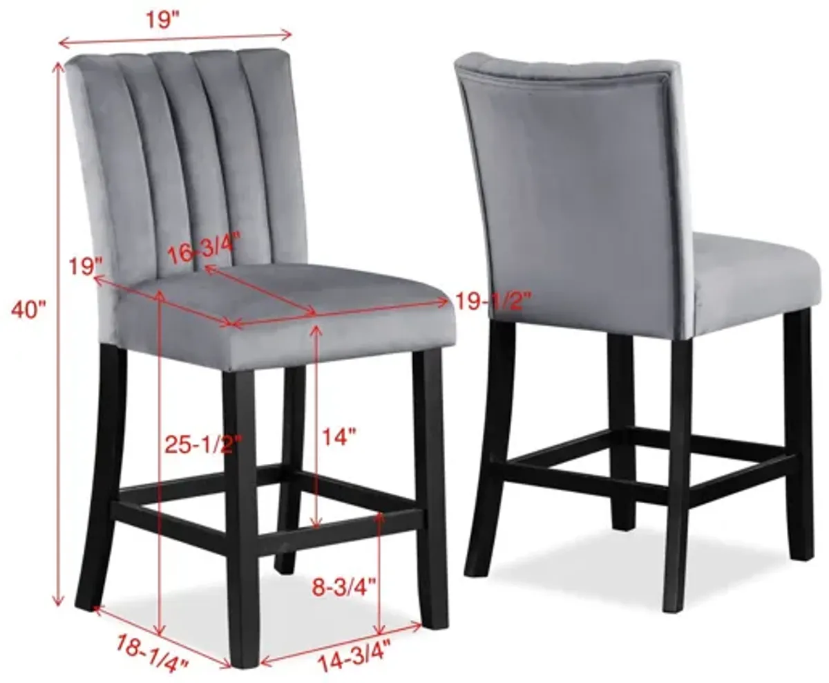 Pascal - Counter Height Chair (Set of 2) - Dark Gray