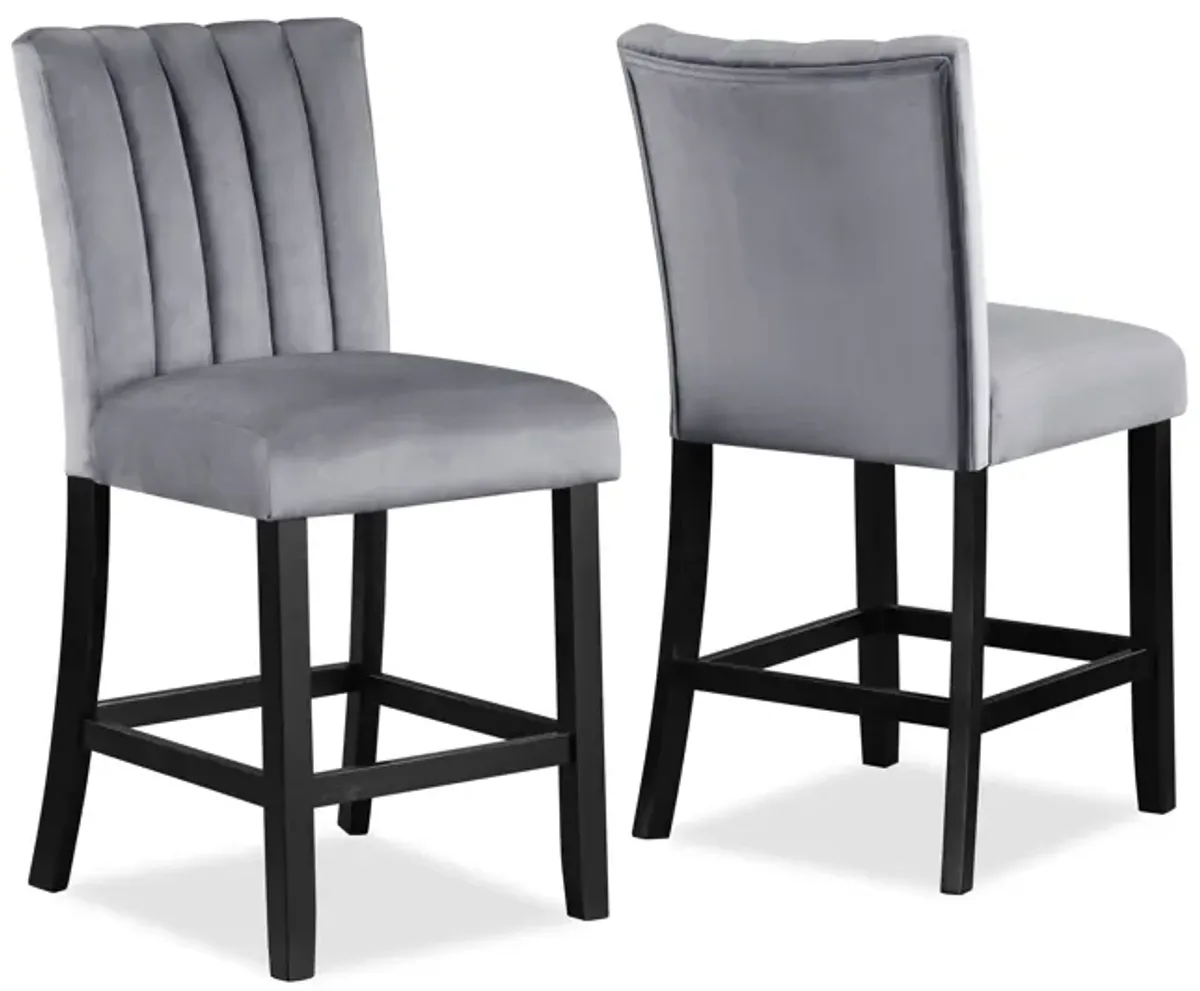 Pascal - Counter Height Chair (Set of 2) - Dark Gray