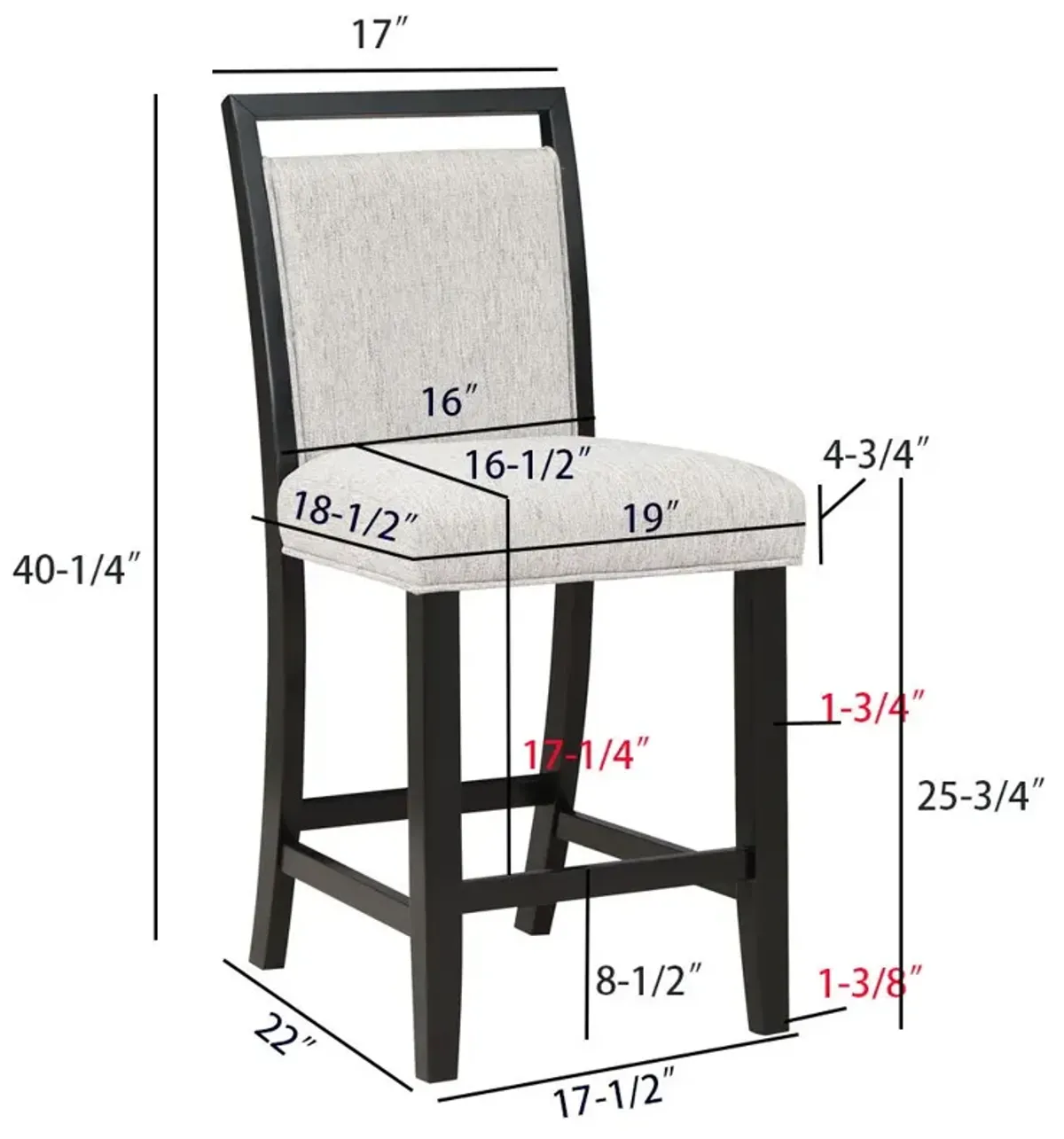 Dary - Counter Height Dining Chair (Set of 2) - White