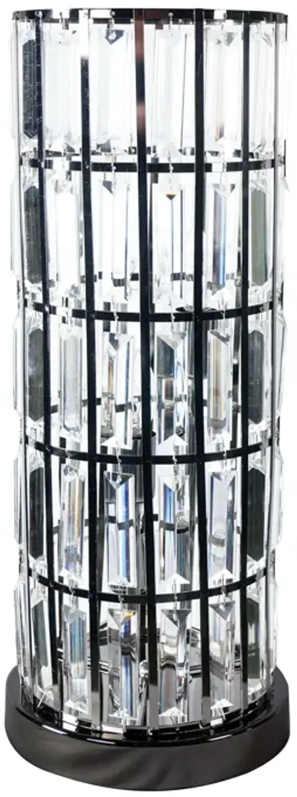 Column - Nickel Table Lamp - Black