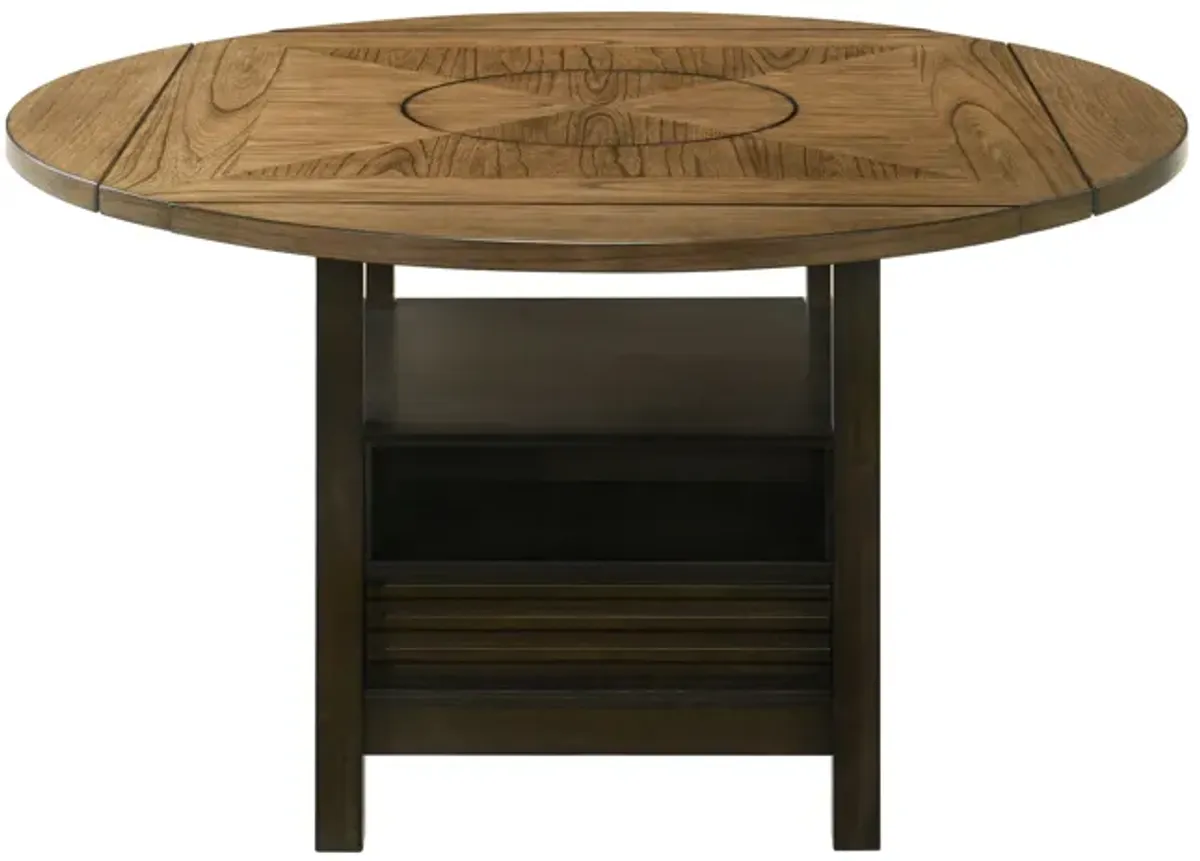 Oakly - Counter Height Table - Dark Brown