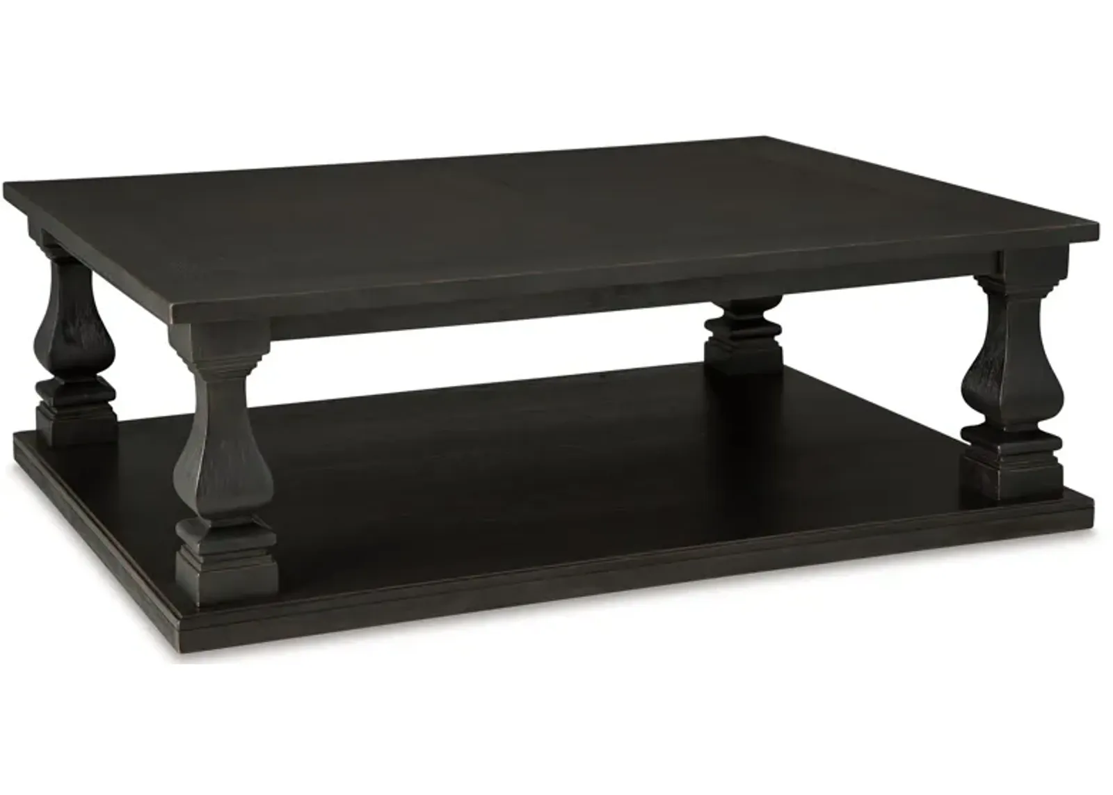 Wellturn - Black - Rectangular Cocktail Table