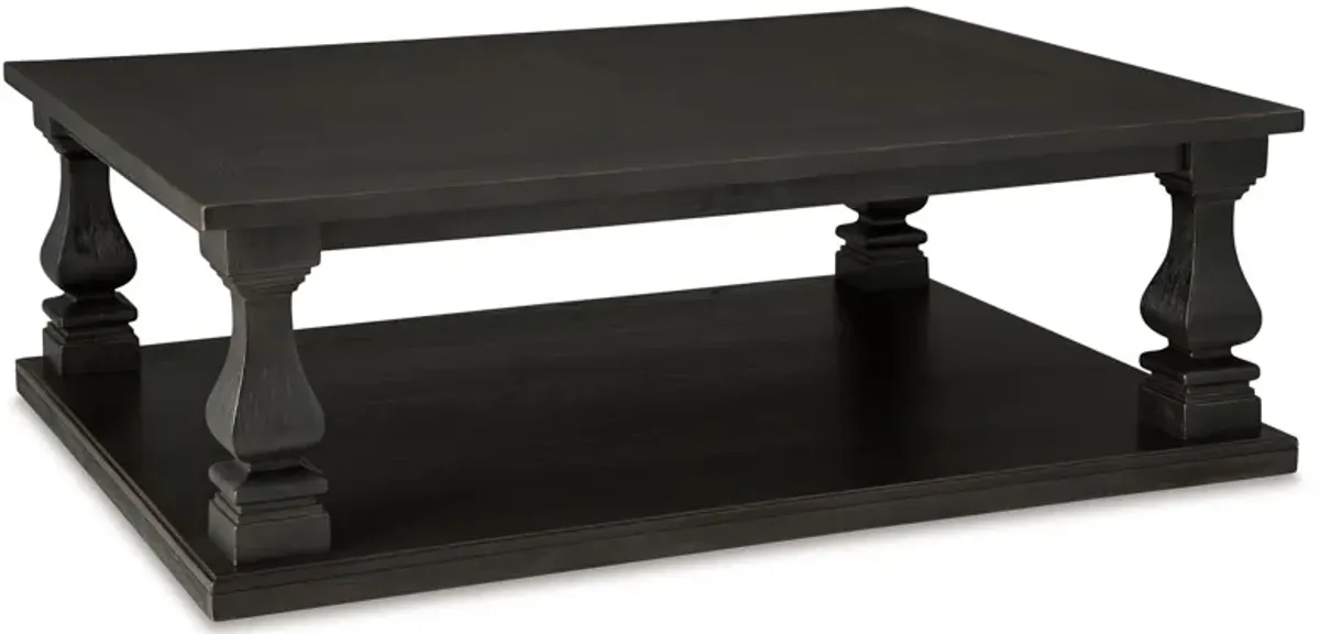 Wellturn - Black - Rectangular Cocktail Table